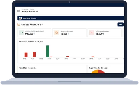 Application de gestion SoumTech sur ordinateur